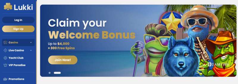 Claim your bonus in Lukki Casino